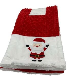 Precious Pals Ultra Soft Baby Blanket Christmas Red Dot Reversible Sherpa NWT